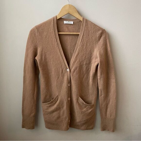 Equipment Sullivan Camel Cashmere Cardigan Sweater - Picture 2 of 6